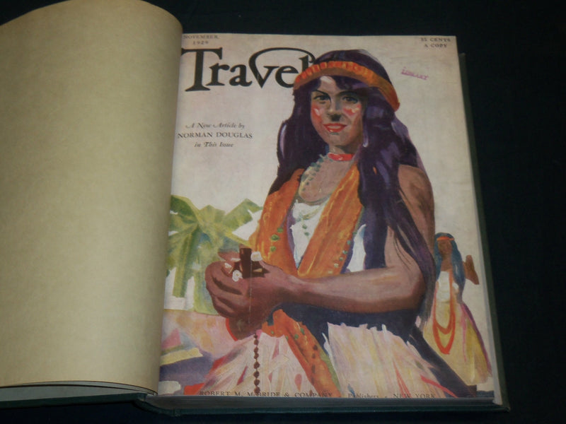 1929 NOV-1930 OCT TRAVEL MAGAZINE BOUND VOLUME - GREAT COVERS - KD 5991