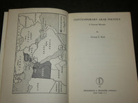 1961 CONTEMPORARY ARAB POLITICS SOFTCOVER BOOK BY GEORGE KIRK - KD 6281