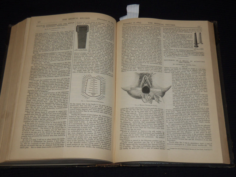 1889 JULY-DECEMBER THE MEDICAL RECORD WEEKLY JOURNAL BOUND VOLUME - KD 6132A