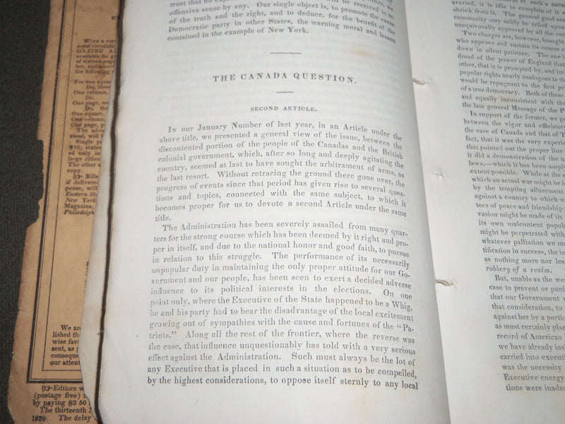 1839 JANUARY THE UNITED STATES MAGAZINE & DEMOCRATIC REVIEW VOL 5 NO. 13- J 3354