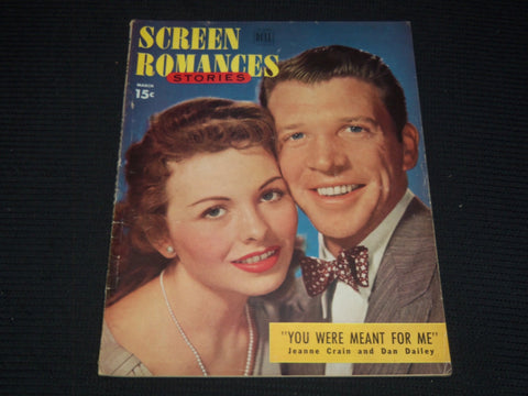 1948 MARCH SCREEN ROMANCES MAGAZINE - JEANNE CRAIN & DAN DAILEY - E 16350