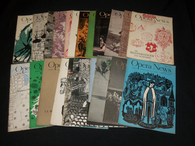 1953 OPERA NEWS MAGAZINE LOT OF 22 DIFFERENT ISSUES - O 2805J