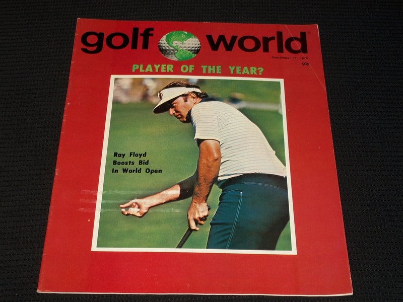 1976 SEPTEMBER 17 GOLF WORLD MAGAZINE - RAYMOND FLOYD FRONT COVER - E 6795