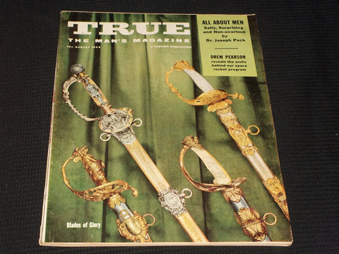 1958 AUGUST TRUE MAGAZINE - THE MAN'S ISSUE FRONT COVER - E 3821