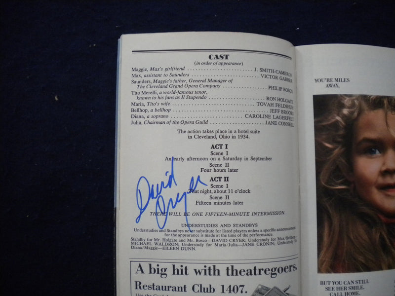 1989 LEND ME A TENOR PLAYBILL - PHILIP BOSCO, VICTOR GARBER SIGNATURES - J 8327