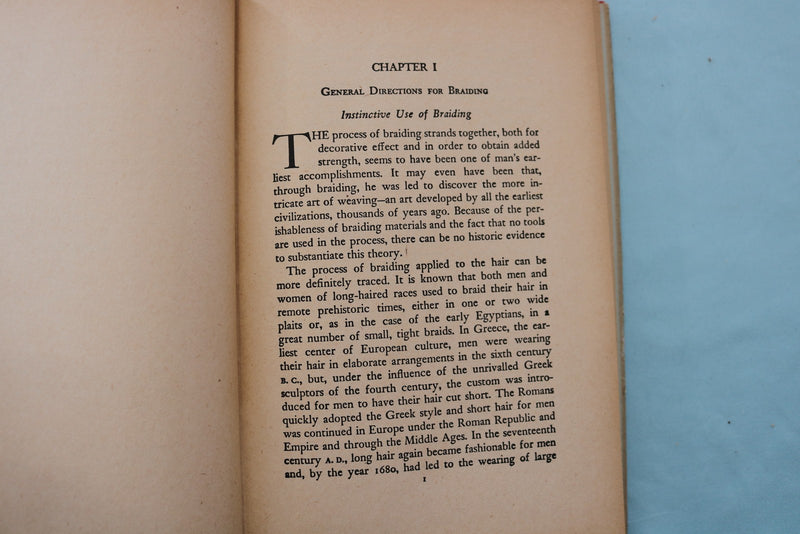 1945 BRAIDING AND KNOTTING FOR AMATEURS HARDCOVER BOOK BY C.A. BELASH - KD 9708