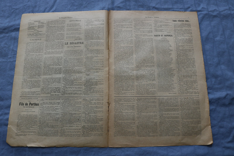 1901 SEPTEMBER 1 LE PROGRES ILLUSTRE MAGAZINE - LA CHANSON - FRENCH - NP 8652