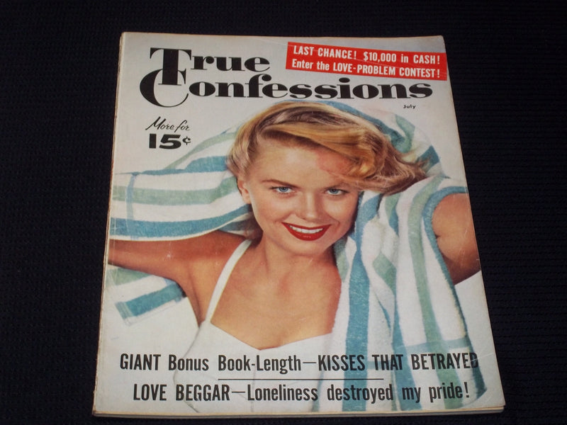 1956 JULY TRUE CONFESSIONS MAGAZINE VERY NICE COVER & INSIDE PAGES - E 3794