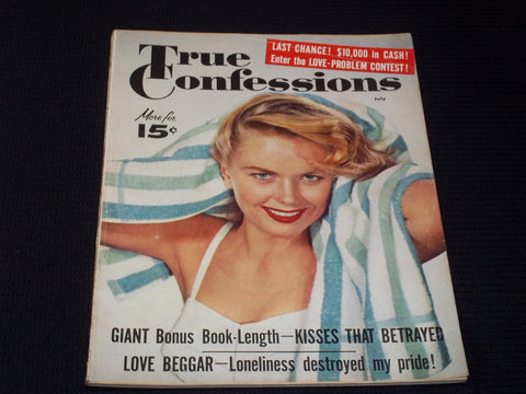 1956 JULY TRUE CONFESSIONS MAGAZINE VERY NICE COVER & INSIDE PAGES - E 3794