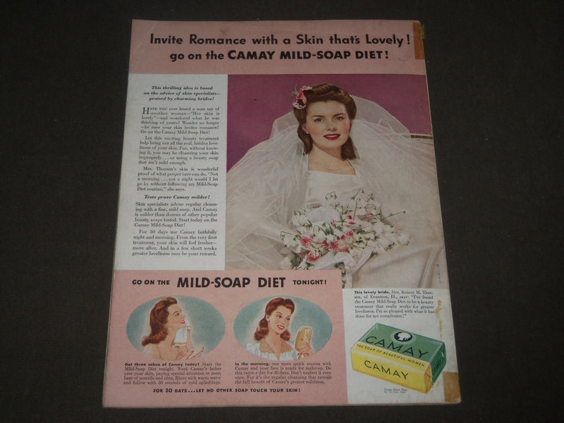 1942 AUGUST MODERN SCREEN MOVIE MAGAZINE - BETTY GRABLE COVER - FLAG - M 133