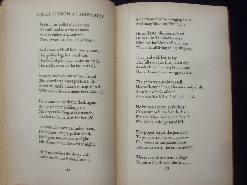 1936 A FURTHER RANGE HARDCOVER BOOK BY ROBERT FROST - KD 8414