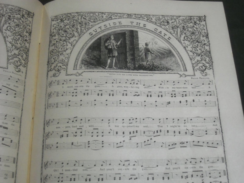 1873 PHILIP PHILLIPS SONG MINISTRY LOT OF 2 - EVENING OF SACRED SONG - J 2605