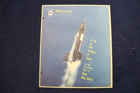 1961 FEB 12 NY MIRROR MAGAZINE - X-15 TO THE FRINGES OF SPACE COVER - E 22261