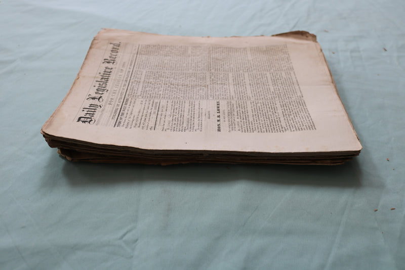 1868 PENNYSYLVANIA DAILY LEGISLATIVE RECORD - LOT OF 22 - K 2518