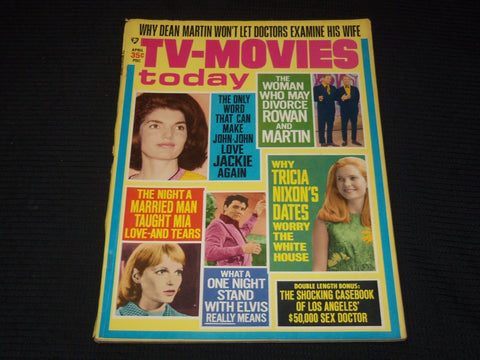 1969 APRIL TV-MOVIES TODAY MAGAZINE - JACKIE KENNEDY COVER - E 16273