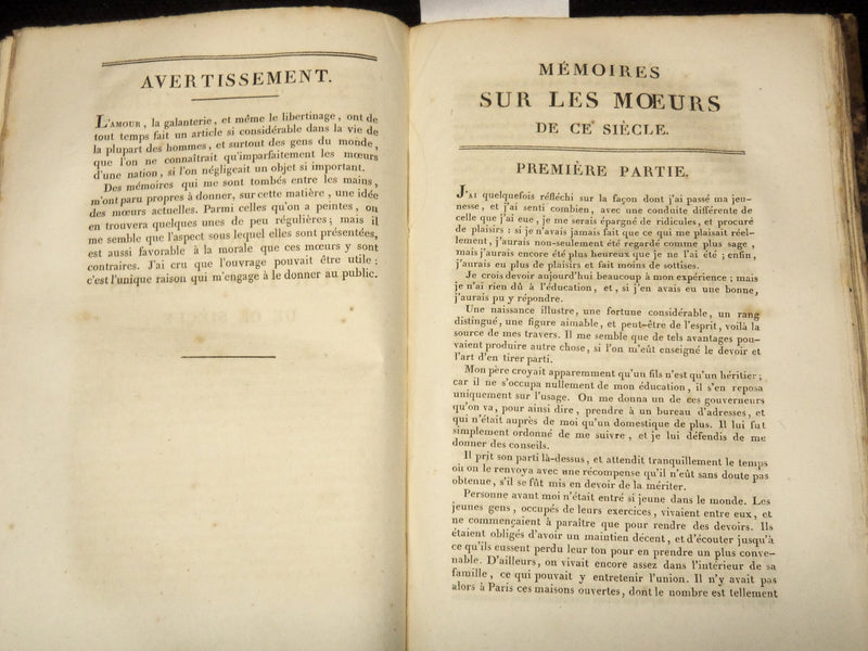 1820-1821 OEUVRES DE DUCLOS FRENCH VOLUMES 1-3 - PARIS - KD 4133
