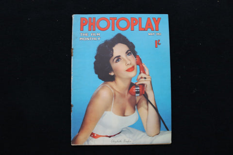 1951 MAY 27 PHOTOPLAY MAGAZINE - ELIZABETH TAYLOR COVER - E 26058