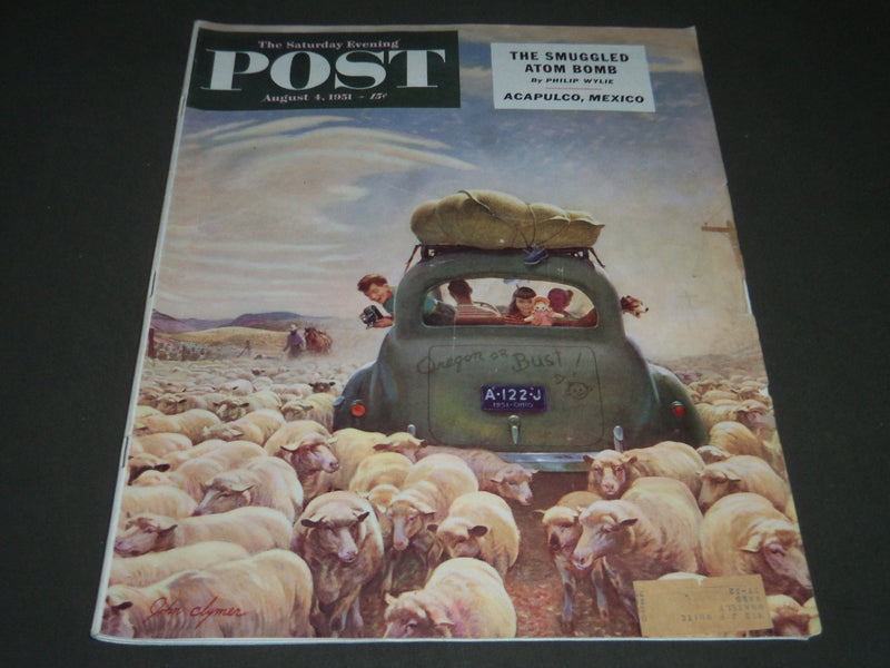 1951 AUGUST 4 THE SATURDAY EVENING POST MAGAZINE - ILLUSTRATED COVER - SP 1879