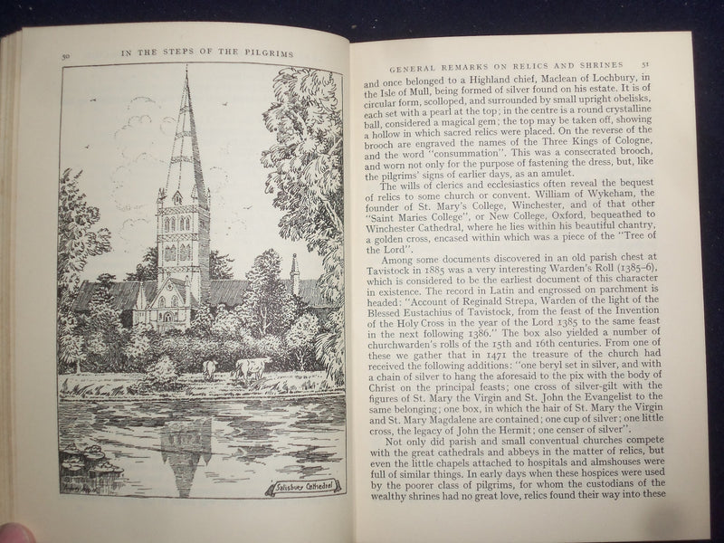1911 IN THE STEPS OF PILGRIMS HARDCOVER BOOK BY SIDNEY HEATH - KD 8790