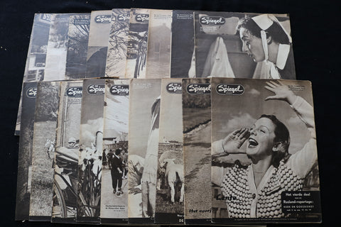 1955 DE SPIEGEL CHRISTELUK NATIONAAL MAGAZINE - LOT OF 18 - DUTCH - O 3706