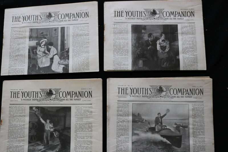 1908-1915 THE YOUTH'S COMPANION MAGAZINE - LOT OF 179 - O 3703