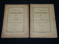 1918 VIERTELJAHRSSCHRIFT DER NATURFORSCHENDEN GESELLSCHAFT LOT OF 2 - WR 106D