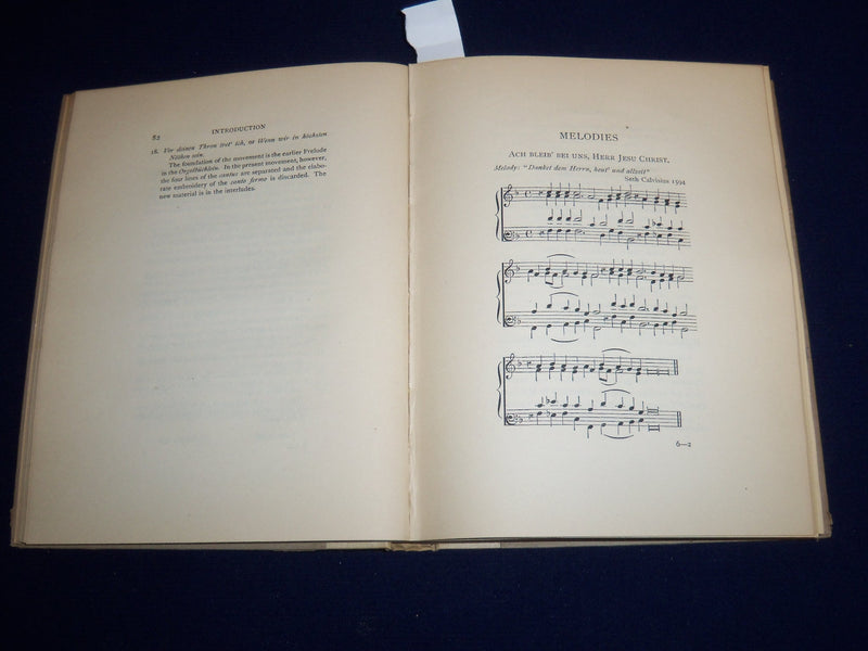 1921 BACH'S CHORALS PART 3 BOOK BY CHARLES SANFORD TERRY - CAMBRIDGE - KD 1417F