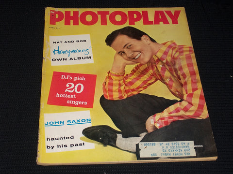 1958 APRIL PHOTOPLAY MAGAZINE - PAT BOONE FRONT COVER - E 1793