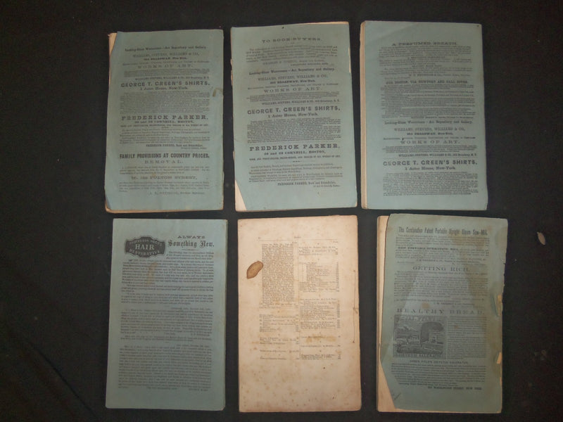 1856-1857 KNICKERBOCKER MONTHLY MAGAZINE - LOT OF 6 ISSUES - WR 1209