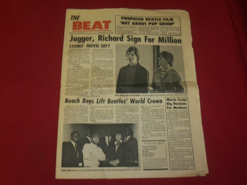 1966 DEC 31 THE BEAT NEWSPAPER- PAUL MCCARTNEY -PHOTOS, ARTICLES & ADS - NP 3910