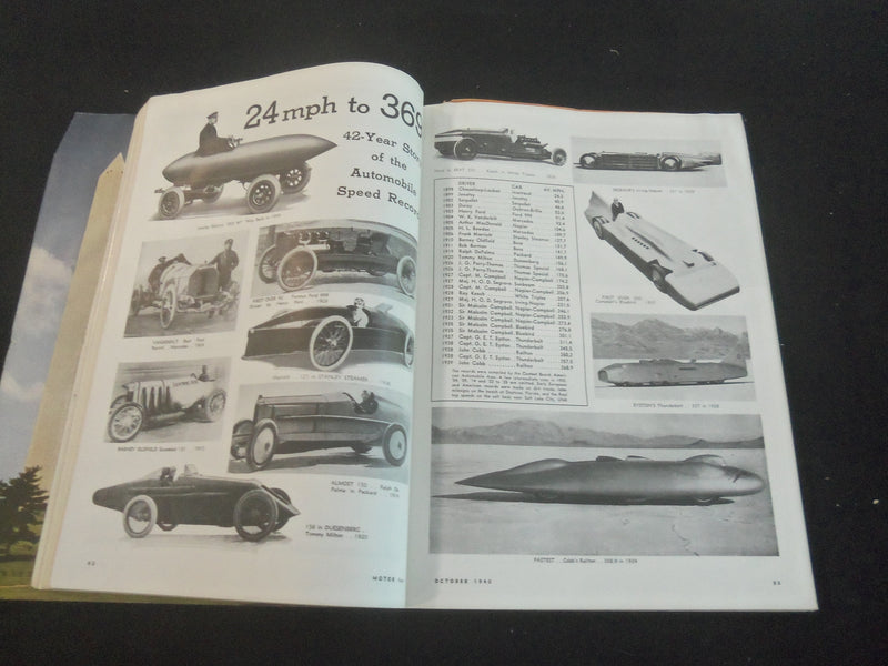 1940 OCTOBER MOTOR MAGAZINE - ANNUAL SHOW NUMBER - J 7750