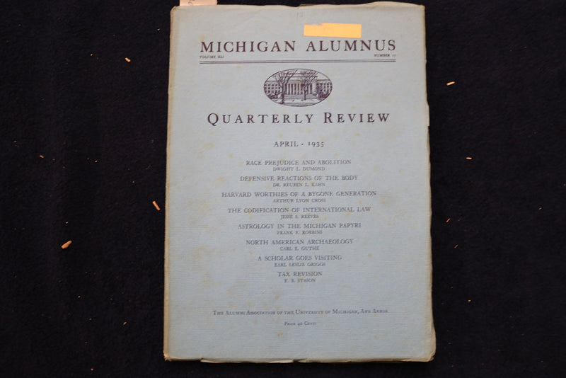 1935-1937 MICHIGAN ALUMNUS QUARTERLY REVIEW MAGAZINE - LOT OF 4 - O 3430