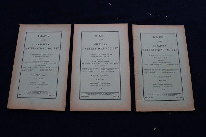 1922-1924 AMERICAN MATHEMATICAL SOCIETY BULLETIN - LOT OF 24 - O 3389