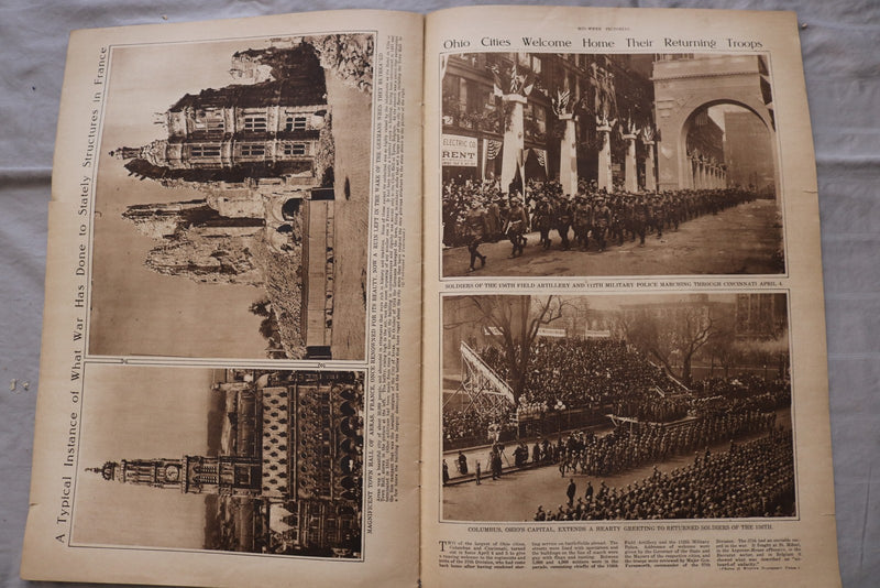 1919 APRIL 17 MID-WEEK PICTORIAL MAGAZINE SECTION - EGYPT IN REVOLI - NP 9256