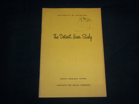 1955 THE DETROIT AREA STUDY BOOK PUBLISHED BY UNIVERSITY OF MICHIGAN - J 6806