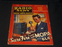 1937 APRIL RADIO NEWS & SHORT WAVE RADIO MAGAZINE - TWO TUBE M.O.P.A - E 4810