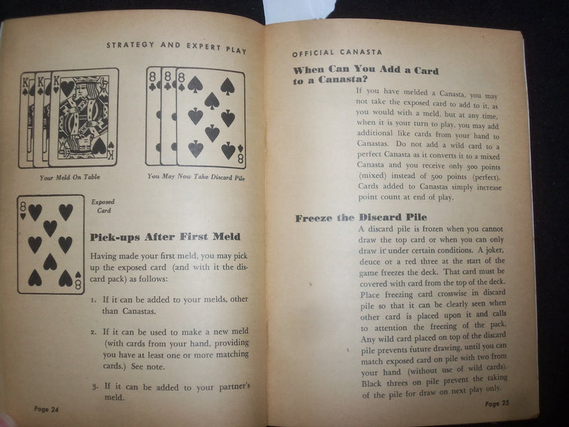 1949 OFFICIAL CANASTA STRATEGY & EXPERT PLAY MAGAZINE BY M.A. GOLDSMITH - J 9957