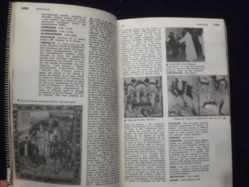 1964 DICTIONAIRE DE DANSE SOFTCOVER BOOK BY JACQUES BARIL - FRENCH TEXT - J 9362