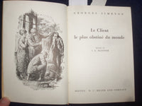 1965 LE CLIENT LE PLUS OBSTINE DU MONDE BY GEORGES SIMENON - FRENCH TEXT- J 9492