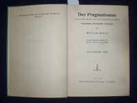 1928 DER PRAGMATISMUS HARDCOVER BOOK VON WILLIAM JAMES - GERMAN - KD 9009