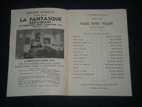 1957 NUDE WITH VIOLIN GLOBE THEATRE PROGRAM - COWARD - MICHAEL WILDING - J 4275