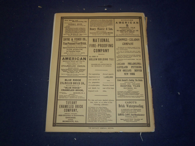 1907 MARCH THE BRICKBUILDER MAGAZINE - AN ARCHITECTURAL MONTHLY - ST 528R