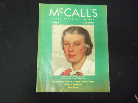 1937 AUGUST MCCALL'S MAGAZINE - NICE ILLUSTRATIONS, STORIES & ADS - ST 3890