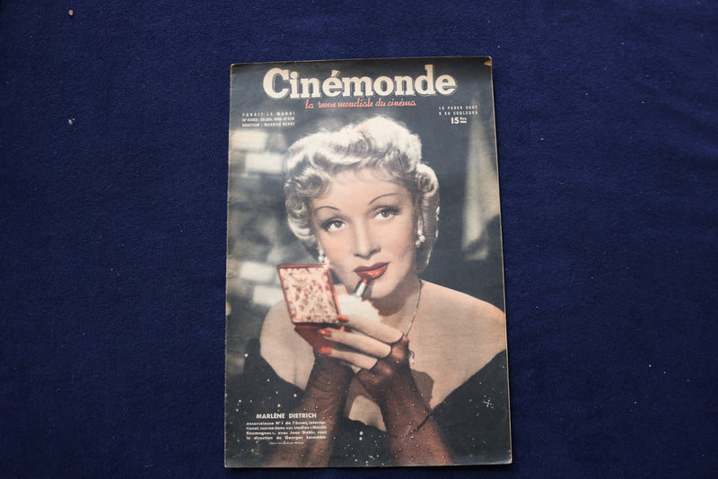 1946 JULY 30 CINEMONDE MAGAZINE - MARLENE DIETRICH-SIMONE RENANT COVER - E 23959