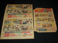 1930'S-1960'S SPORTS COLOR COMICS AD PAGES LOT OF 13 - NP 1847C