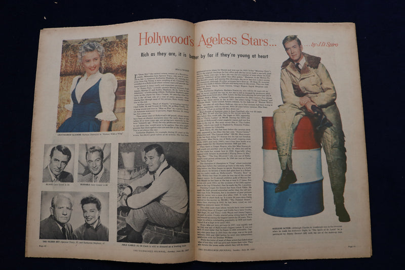 1957 JUNE 30 TV SCREEN MAGAZINE - GEORGE GOBEL COVER - E 23122