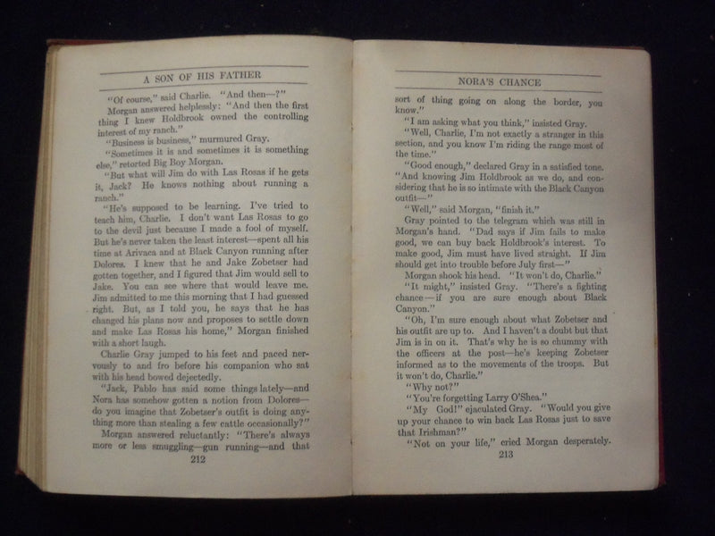 1925 A SON OF HIS FATHER HARDCOVER BOOK BY HAROLD BELL WREIGHT - KD 9037