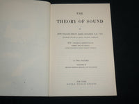 1945 THE THEORY OF SOUND SOFTCOVER BOOK BY J. W. S RAYLEIGH - VOLUME 2 - KD 7010