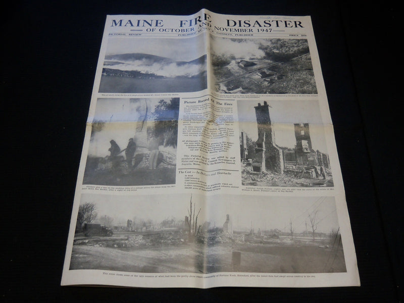 1947 MAINE FIRE DISASTER PICTORIAL REVIEW - GREAT PHOTOS - NP 4251Z