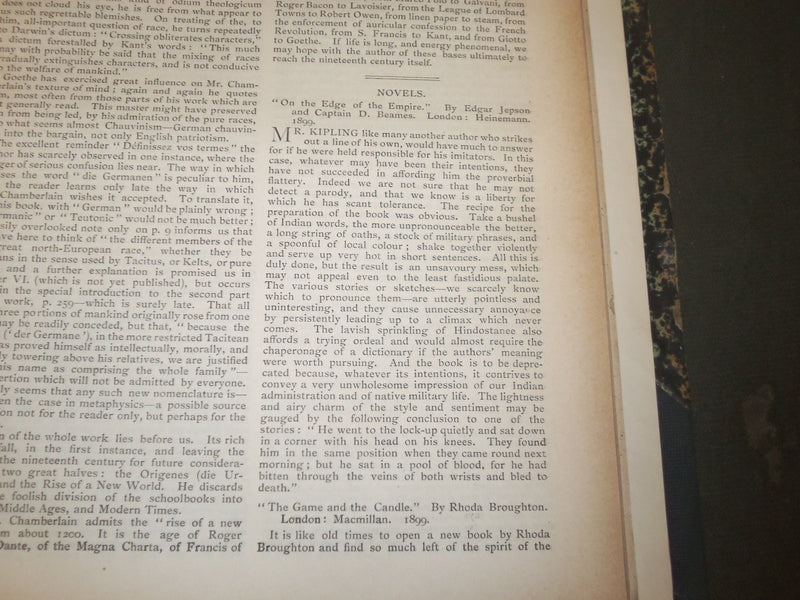 1899 SATURDAY REVIEW 2 BOUND VOLUMES - COMPLETE YR- PUBLISHED IN LONDON - R 1112